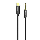 Baseus Stereo Audio AUX Cable 3.5MM Mini Jack Type-C for Smartphone 100W 1.2M Black